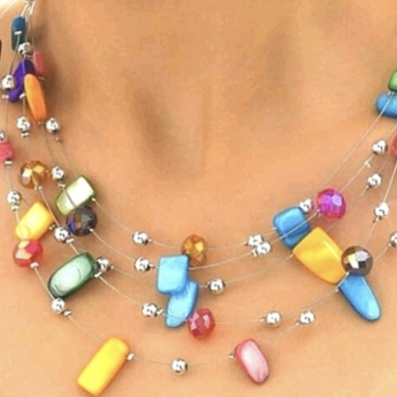 Necklace + Earrings Vacay Shell Necklaces Crystal Earrings Seashell Jewelry - Picture 5 of 8